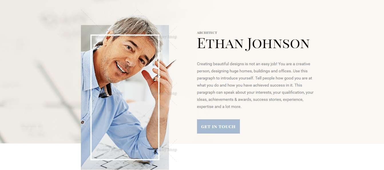 Beautiful Landing Page Template for a Personal Profile ...